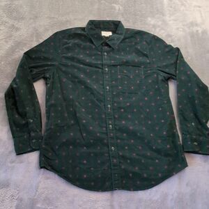 American Eagle‎ Mens Button Up Shirt Sz XL 100% Cotton Ribbed All Over Pattern